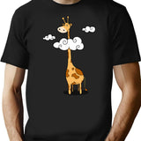 A Giraffe T-Shirt - Retro Graphic Tee for Men & Women - Black