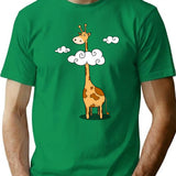 A Giraffe T-Shirt - Retro Graphic Tee for Men & Women - Green