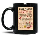A Poem From The Cat Mother'S Day Cat Lover Black Coffee Mug