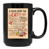 A Poem From The Cat Mother'S Day Cat Lover Black Coffee Mug - Black