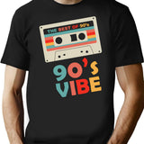 A Whole 90's Vibe. Retro Vintage Cassette. 90s Style. T-Shirt - Black