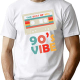 A Whole 90's Vibe. Retro Vintage Cassette. 90s Style. T-Shirt - White