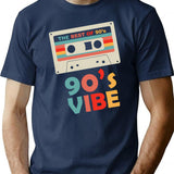 A Whole 90's Vibe. Retro Vintage Cassette. 90s Style. T-Shirt - Navy