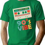 A Whole 90's Vibe. Retro Vintage Cassette. 90s Style. T-Shirt - Green