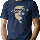 Aaliyah Sunglasses T-Shirt - Retro Graphic Tee for Men & Women - Navy