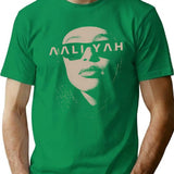 Aaliyah Sunglasses T-Shirt - Retro Graphic Tee for Men & Women - Green