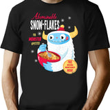 Abominable Snowflakes T-Shirt - Retro Graphic Tee for Men & Women - Black