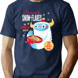 Abominable Snowflakes T-Shirt - Retro Graphic Tee for Men & Women - Navy