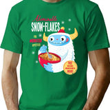 Abominable Snowflakes T-Shirt - Retro Graphic Tee for Men & Women - Green