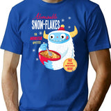 Abominable Snowflakes T-Shirt - Retro Graphic Tee for Men & Women - Blue
