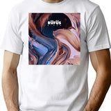 Abstract Cover T-Shirt - Retro Graphic Tee for Men & Women - White