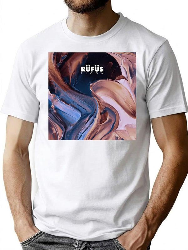 Abstract Cover T-Shirt - Retro Graphic Tee for Men & Women - White