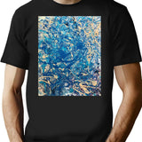 Abstract Study 98 T-Shirt - Retro Graphic Tee for Men & Women - Black