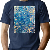 Abstract Study 98 T-Shirt - Retro Graphic Tee for Men & Women - Navy