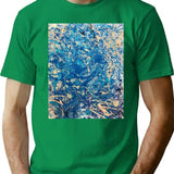 Abstract Study 98 T-Shirt - Retro Graphic Tee for Men & Women - Green