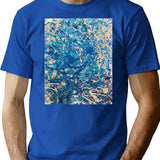 Abstract Study 98 T-Shirt - Retro Graphic Tee for Men & Women - Blue