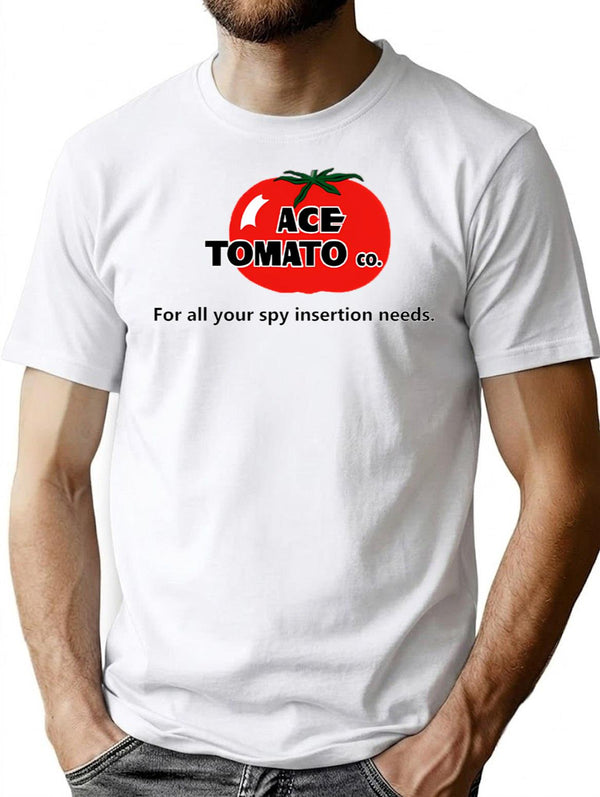 Ace Tomato Company T-Shirt - Retro Graphic Tee for Men & Women - White