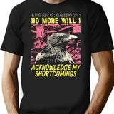 Acknowledge My Shortcomings Crow T-Shirt - Retro Graphic Tee for Men & Women - Black