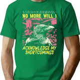 Acknowledge My Shortcomings Crow T-Shirt - Retro Graphic Tee for Men & Women - Green