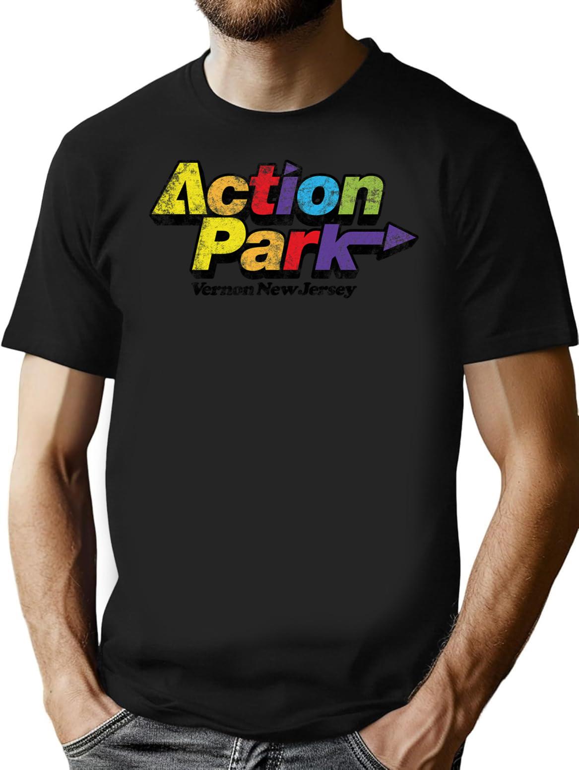 Action Park Vernon New Jersey Vintage Distressed T-Shirt - Black