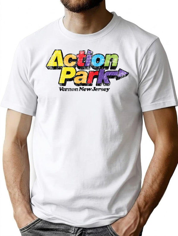 Action Park Vernon New Jersey Vintage Distressed T-Shirt - White