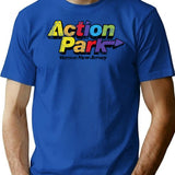 Action Park Vernon New Jersey Vintage Distressed T-Shirt - Blue