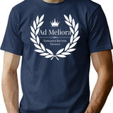 Ad Meliora Towards Better Things T-Shirt - Retro Graphic Tee for Men & Women - Navy