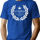 Ad Meliora Towards Better Things T-Shirt - Retro Graphic Tee for Men & Women - Blue