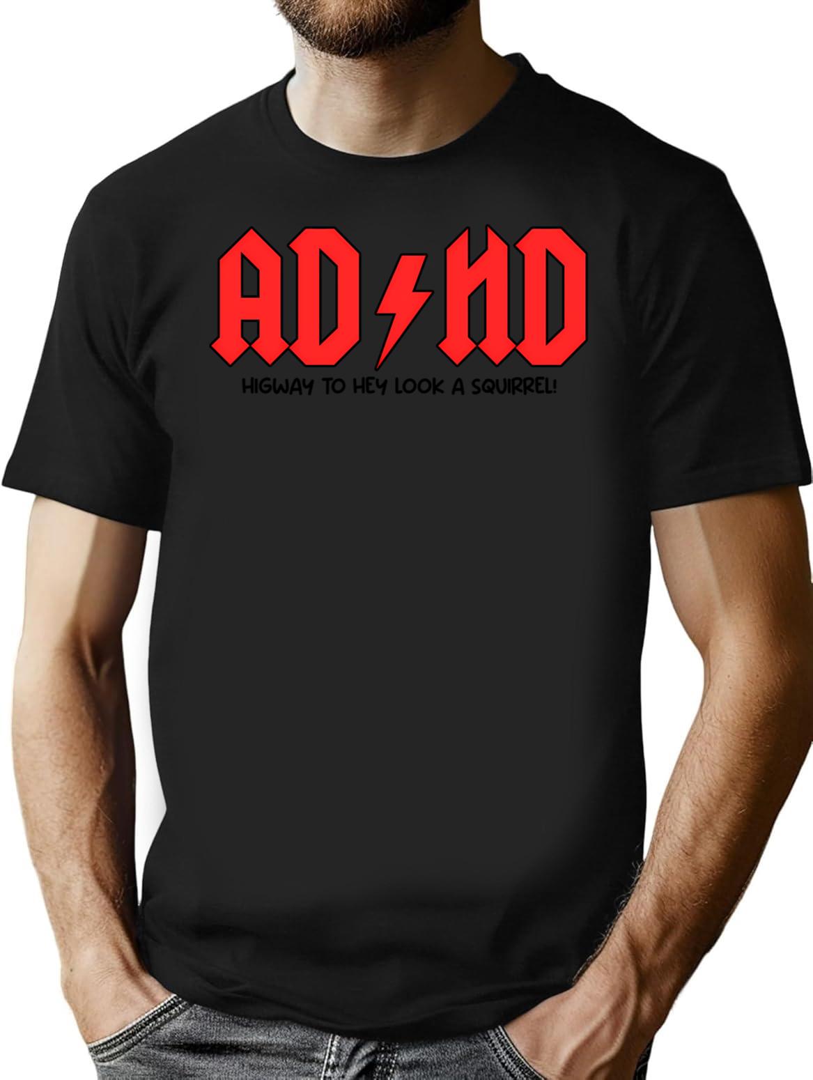 Adhd - Hey Look A Squirrel T-Shirt - Black