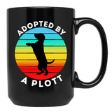 Adopted By A Plott Black Coffee Mug, Gift Coffee Mug - Black