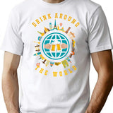 Adult Vacation Drinking T-Shirt - Retro Graphic Tee for Men & Women - White