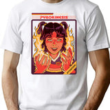 Advanced Pyrokinesis T-Shirt - Retro Graphic Tee for Men & Women - White