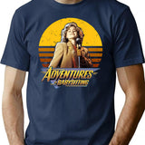 Adventures In Babysitting Vintage T-Shirt - Retro Graphic Casual Tee - Navy