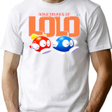 Adventures Of Lolo T-Shirt - Retro Graphic Tee for Men & Women - White