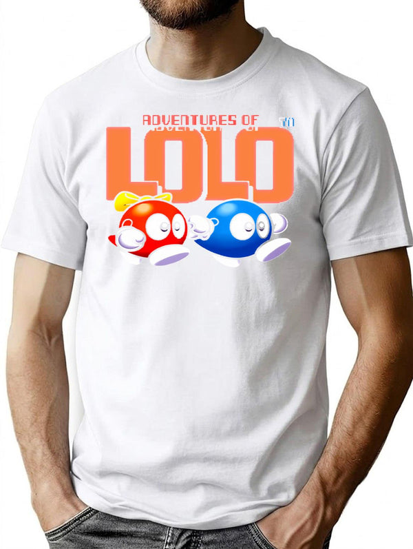 Adventures Of Lolo T-Shirt - Retro Graphic Tee for Men & Women - White