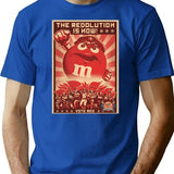 Advertising Mm Communism T-Shirt - Retro Graphic Tee for Men & Women - Blue