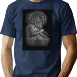 Aevumtoolband T-Shirt - Retro Graphic Tee for Men & Women - Navy