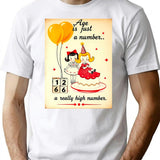 Age Is Just A Number Birthday Happy Christmas Weird Prank Meme Funny T-Shirt - White