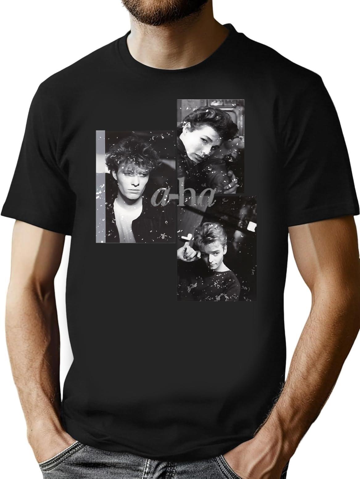 Aha Distressed Graphic Picture T-Shirt - Black