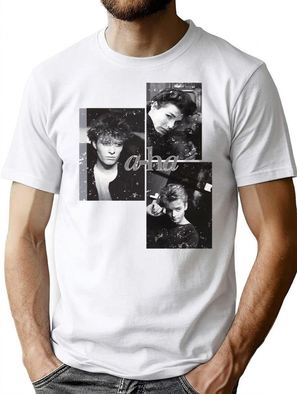 Aha Distressed Graphic Picture T-Shirt - White