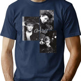 Aha Distressed Graphic Picture T-Shirt - Navy