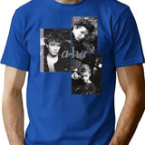 Aha Distressed Graphic Picture T-Shirt - Blue