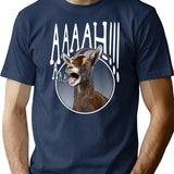Ahhh Screaming Goat Gift Funny Goat Lover Screaming Goat Gear T-Shirt - Navy