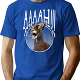 Ahhh Screaming Goat Gift Funny Goat Lover Screaming Goat Gear T-Shirt - Blue