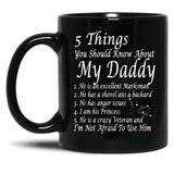 Ain T No Veteran Daddy Black Coffee Mug