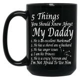 Ain T No Veteran Daddy Black Coffee Mug