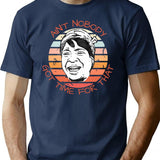 Ain't Nobody Got Time For That Meme Retro Sunset T-Shirt - Navy