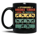 Airedale Terrier Funny Guide To Traning Black Coffee Mug, Gift Coffee Mug
