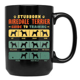 Airedale Terrier Funny Guide To Traning Black Coffee Mug, Gift Coffee Mug - Black