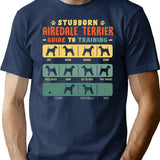 Airedale Terrier Funny Guide To Traning T-Shirt - Navy